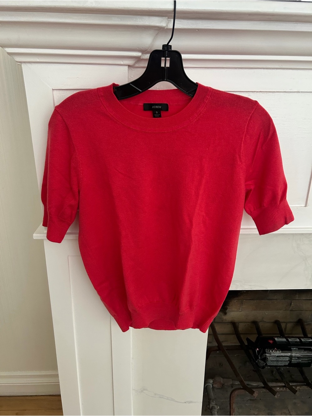 J. Crew Bright Coral Crewneck Sweater
